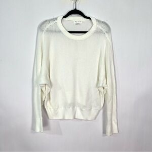 Prologue Off White Ivory Semi Sheer Long Sleeve Sweater Sz XXL Crew Neck